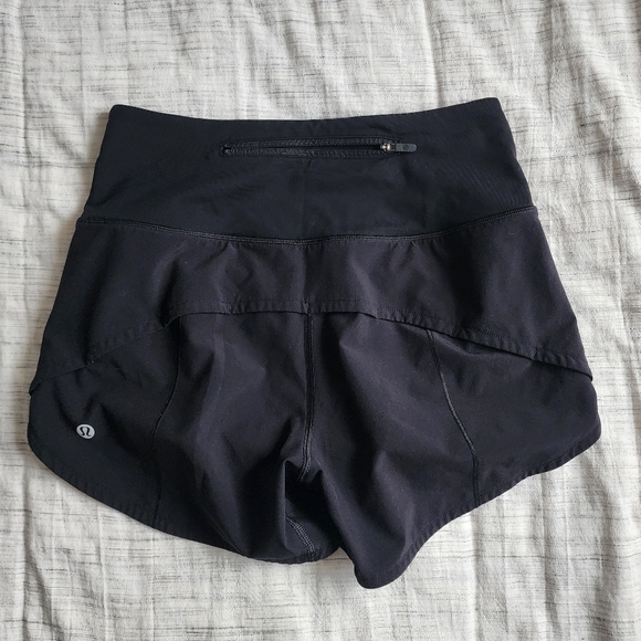 Speed Up High Rise Size 2 Black Running Shorts - Picture 2 of 6